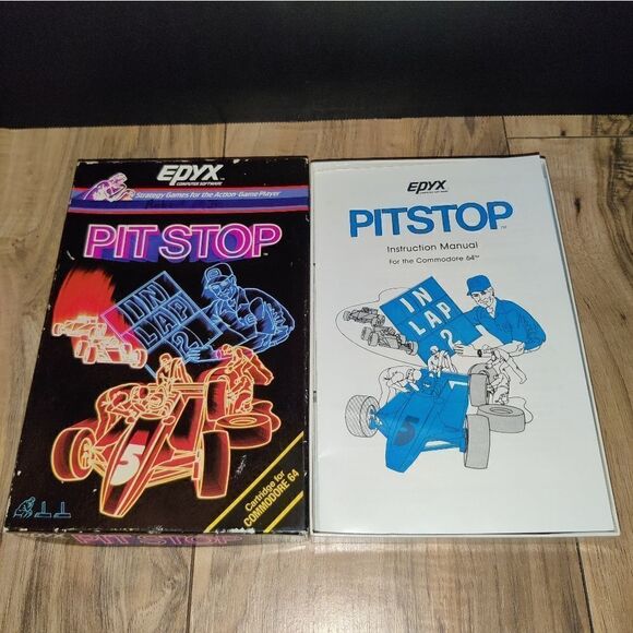 Pit Stop Epyx Computer Game For Commodore 64 In Original Box - Picture 4 of 9